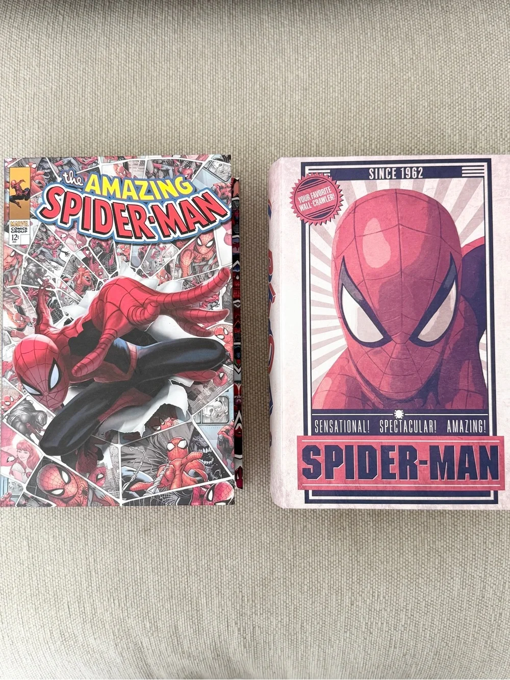 Marvel Spider-Man Decorative Storage Boxes in Red, Blue, White